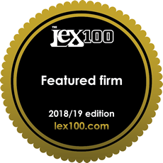 Lex 100 featured firm 2018/19